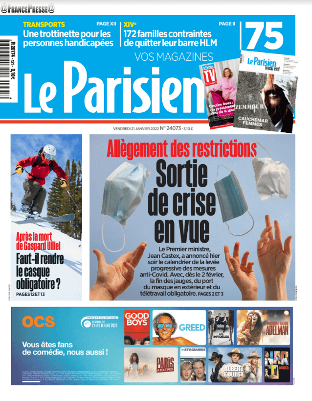 couverture magazine Le Parisien